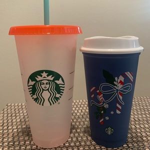 Starbucks color changing cold cup and hot cup